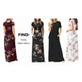 thumbnail image 5 of Aiyino Women's Maxi Dresses Plus Size Short Sleeve Casual Long Dresses Loose with Pockets,L Wine Red, 5 of 9