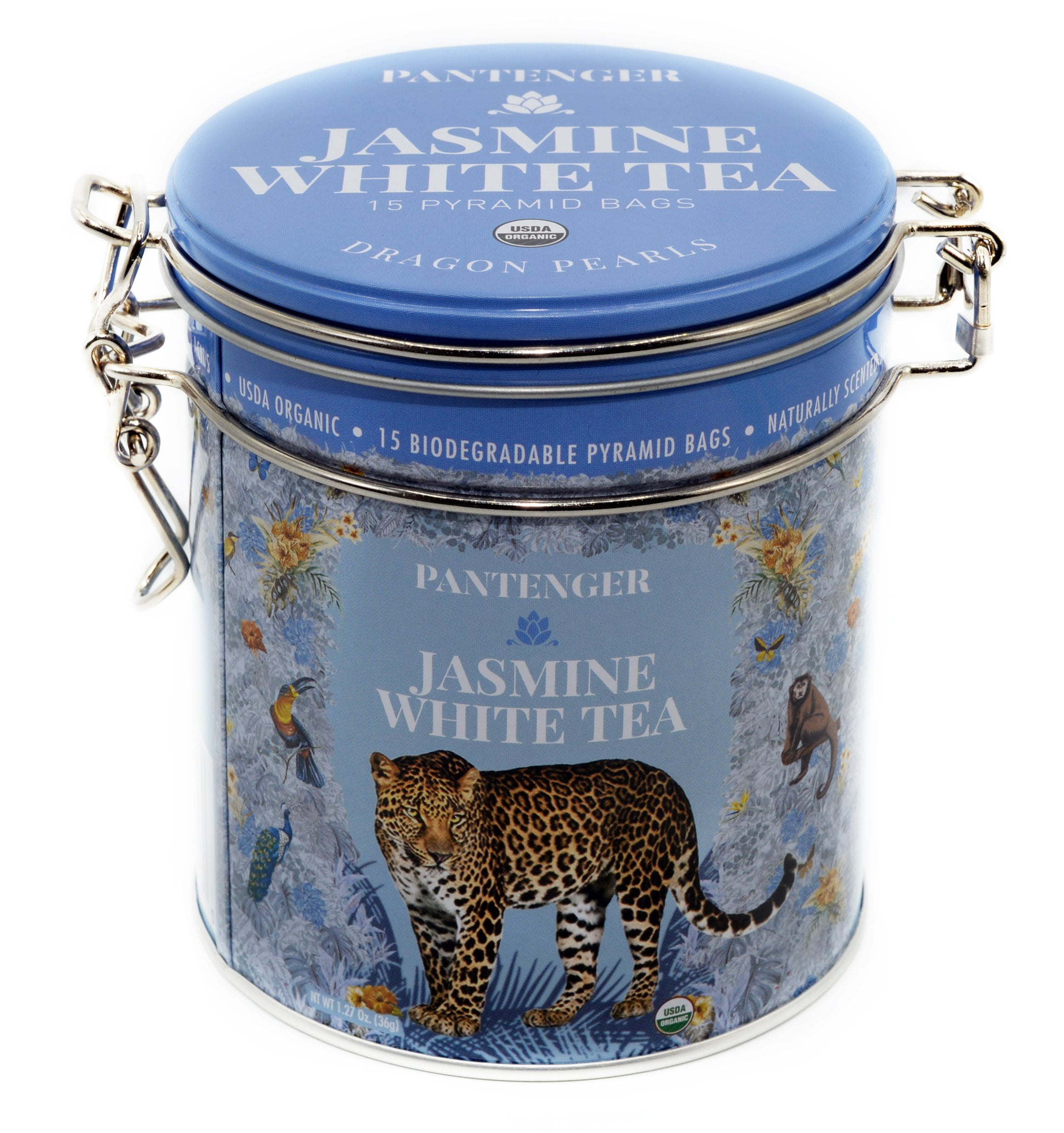 Pantenger Organic White Jasmine Tea. 15 Pyramid Bags (Makes Up To 45