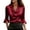 Red, variant on ZQGJB Womens Elegant Cowl Neck Satin Blouse Ruffled 3/4 Length Sleeve Collared T-Shirts Tops Dressy Business Casual Office Work Silk Shirt Fall Spring Outfits Beige XXL