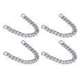 thumbnail image 2 of Cadenas de bordillo de 10 m, cadena artesanal de Metal Simple elegante de cobre para cadenas de bolsos DIY, collar, pulsera, fabricación de joyas DC3 Plata, 2 of 5