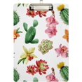 thumbnail image 2 of FMSHPON Cactus Succulent Flower Clipboard Hardboard Wood Nursing Clip Board and Pull for Standard A4 Letter 13x9 inches, 2 of 8