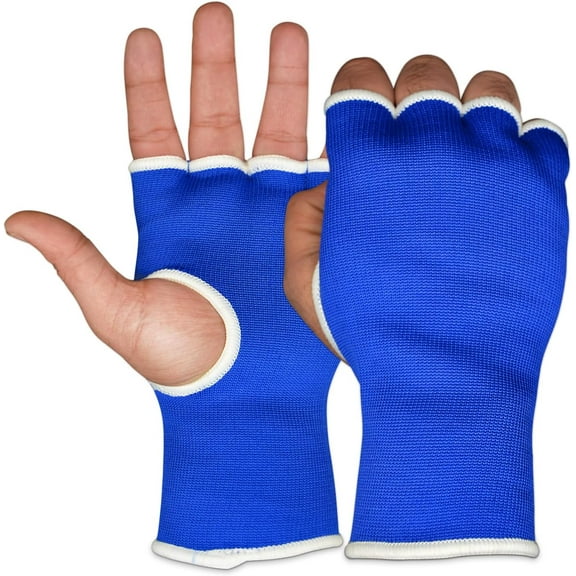 DXM SPORTS Boxing MMA Hand Wraps Inner Gloves - L/XL, Blue