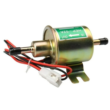 12V Universal Electric Inline Fuel Pump Low Pressure (4-7 Psi) Gas Diesel, Hep-02A