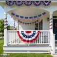 thumbnail image 5 of PMU 11 Pcs 4th of July Party Decor Bundle – American Flag Table Cover, Bunting, Pennant Banner, Jumbo Flag Banner, Red White Blue Star String, Party Tape Stickers, Mylar Balloon, 5 of 5