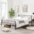 thumbnail image 4 of VECELO 3-piece Bedroom Set, Metal Platform Bed Frame with 2 Glass Top Nightstand, Full Size, 4 of 11