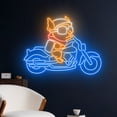 thumbnail image 2 of Handmadetneonsign Bulldog Motorbike Neon Sign, Bulldog Biker Led Sign, Dog Motorcycle Led Light, 2 of 5