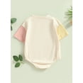 thumbnail image 4 of Bagilaanoe Newborn Baby Girl Boy Rompers Contrast Short Sleeve Bodysuits 3M 6M 12M 18M 24M Infant Casual One Piece Short Jumpsuit, 4 of 8