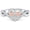 7, variant on 1/14 Carat Diamond Mother Heart Ring for Women D Color VVS Clarity 18K Gold Plated 925 Sterling Silver Heart Mothers Day Rings for Mom