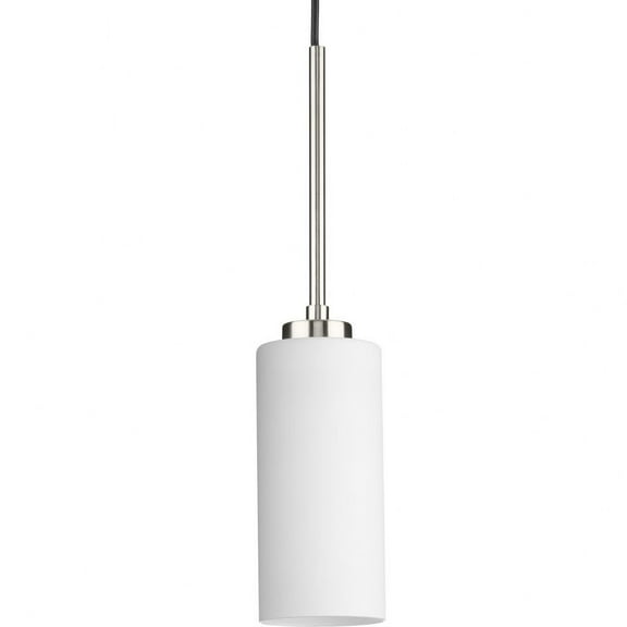 Progress Lighting Cofield 1-Light Pendant, Brushed Nickel, Glass Shade