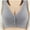 Gray, variant on Womens Sports Bras Womens No Steel Ring Front Close Bra T Back Plus Size Seamless Unlined Bra For Large Bust,Gray 46