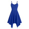 thumbnail image 2 of Plus Size Fashion Women Solid Asymmetric Camis Handkerchief Dress, 2 of 3