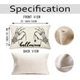 thumbnail image 6 of Halloween Pillow Covers 12x20 Inch Set of 2 Black and White Skeleton Hand Spider Bats Throw Pillow Cases Cushion Cover Halloween Home Sofa Couch Decor Pillows Cotton Linen, 6 of 6