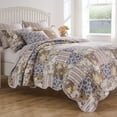 thumbnail image 4 of Greenland Home Fashions French Country Traditional Floral Patchwork Quilt Set, 3-Piece Full/Queen, 4 of 8