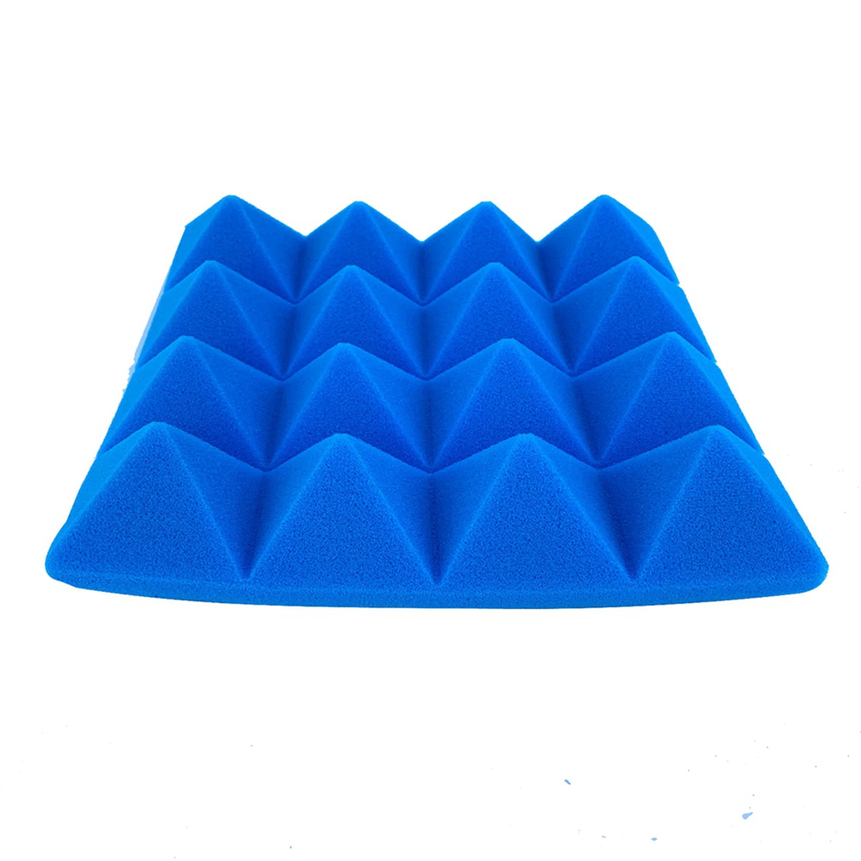 48Pcs 25X25X5Cm Studio Acoustic Soundproof Foam Pyramid Noise Insulation Sound Absorption Treatment Panels Black+Blue