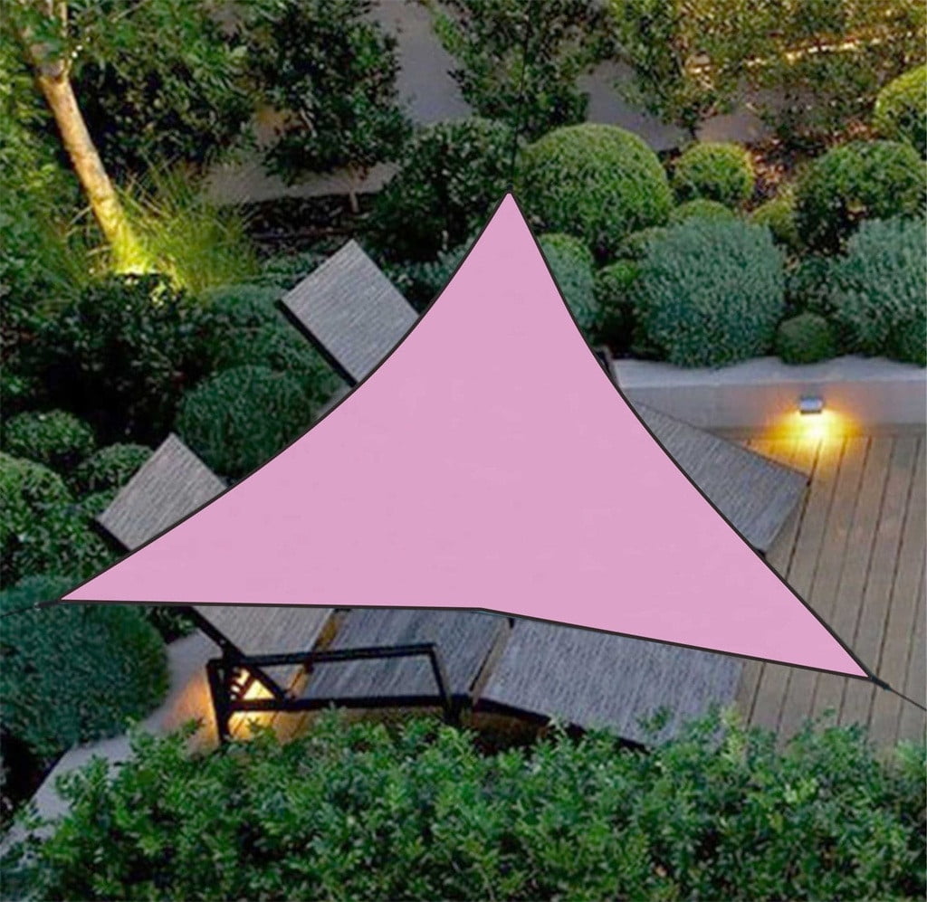 Sun Shade UV Block Fabric Canopy In Beige Sand Triangles For Patio