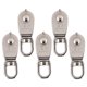 thumbnail image 3 of Rodillo de polea simple de 5 uds, rodamiento de acero inoxidable de 1500KG con espesor de 15mm/0,6 pulgadas, Hardware resistente, 3 of 5