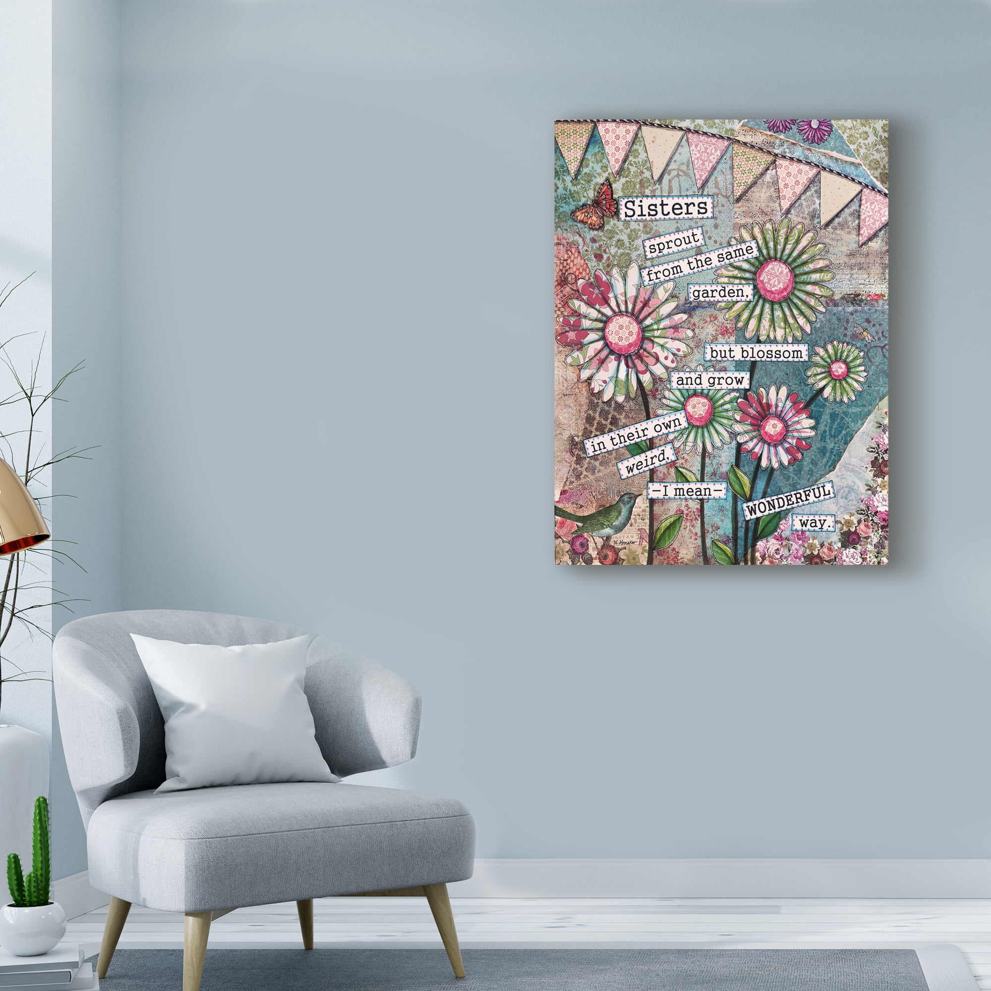 Trademark Fine Art 'Blooming Sister' Canvas Art by Let Your Art Soar