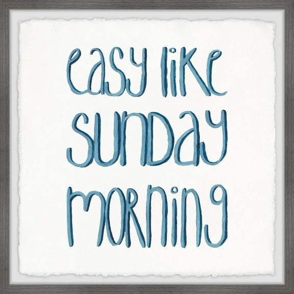 Marmont Hill Easy like Sunday Morning V Framed Wall Art