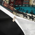thumbnail image 4 of meiyoeat Western Cowboy Horse Duvet Cover King,Vintage Aztec Geometric Print King Bedding For Adult,Black Reversible,3pcs(No Comforter), 4 of 6