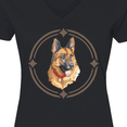 thumbnail image 4 of Inktastic German Shepherd Dog Art Gift Women's V-Neck T-Shirt, 4 of 5
