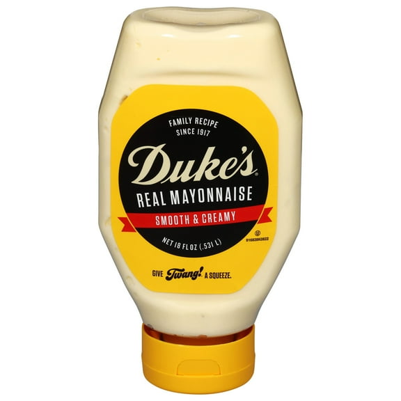 Duke's® Real Mayonnaise, 18 oz Squeeze Bottle, Smooth & Creamy Mayo