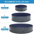 thumbnail image 2 of Foldable Dog Pool, Collapsible Hard PVC Dog Swimming Pool, Portable Bath Tub for Pets Dogs and Cats, Pet Wading Pool for Indoor and Outdoor, 47 x 12 Inches, 2 of 5