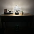 thumbnail image 3 of Tiffany Mini Table Lamp White Stained Glass Baroque Style Lavender Included LED Bulb Dragonfly Base for Living Room Dining Room Bedroom Bedside 12"H*8"W, 3 of 7