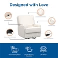 thumbnail image 3 of Baby Relax Rylan 4-in-1 Swivel Glider Rocker Recliner Chair, White, 3 of 12