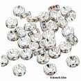 thumbnail image 5 of 8mm Rondelle Loose Beads Round Crystal Charm Rhinestones Spacer Beads, 5 of 21