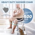 thumbnail image 2 of KEKOY Shower Chair with Back 500lb, Height Adjustable Bath Chair for Shower, Heavy Duty Bath Stool for Tub for Elderly, Senior, Handicap, Tool-Free Assembly, 2 of 10