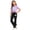 Purple, variant on Cethrio Girls Summer Outfit Sets Short Sleeve, Short Sleeve 2 Piece Graphic Kids' Clothing Sets Pink Size 7-8 T