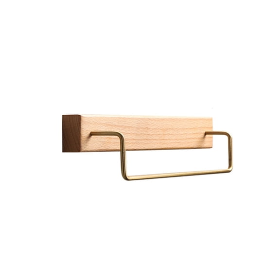 Wall Hanging Towel Bar Wooden Hand Towel Rack Single Pole Hanger Bathroom Accs