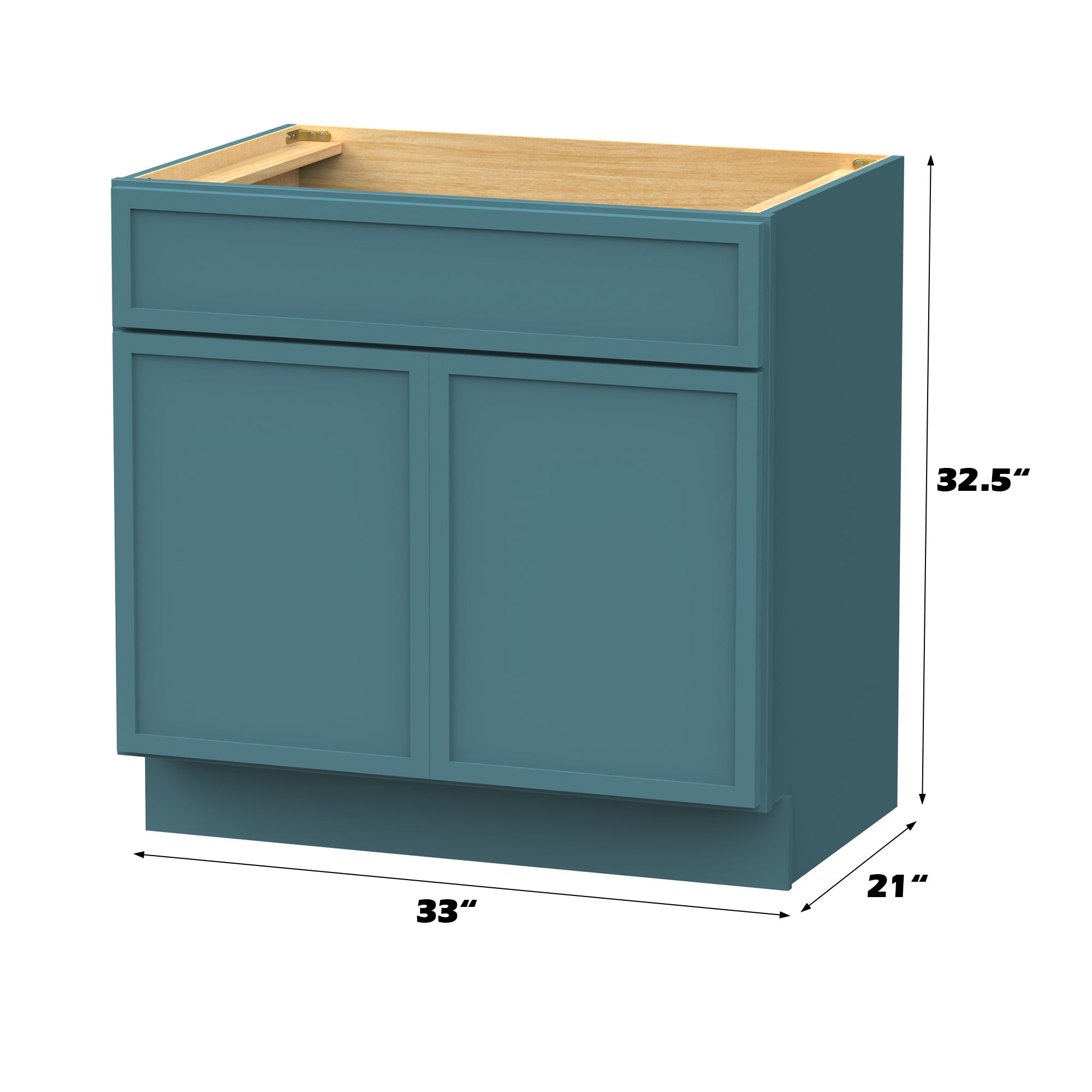 Vanity Art 33" W Birch Plywood Freestanding Single Base Storage Cabinet with Soft Close Doors