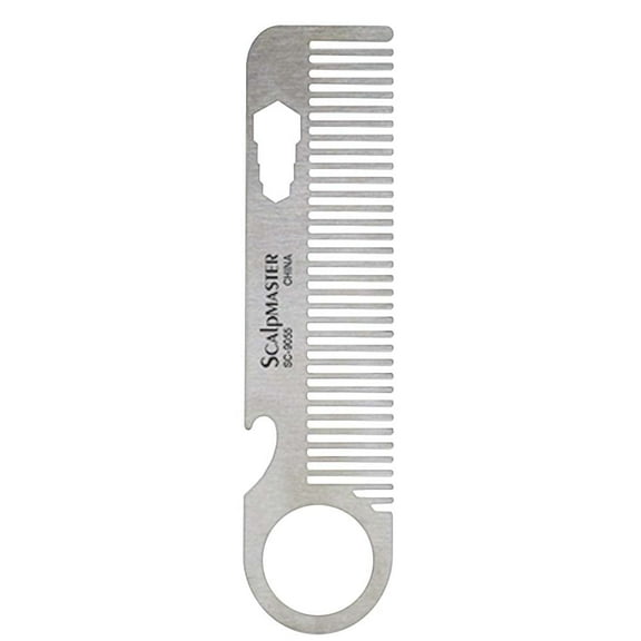 SCALPMASTER STAINLESS STEEL BEARD COMB - 5 1/2"