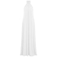thumbnail image 5 of IUYRTFE Women's Halter Neck High Collar Sleeveless Pleated Maxi Dress Solid Color Flowy Long Formal Gown, 5 of 5