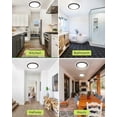 thumbnail image 3 of HOVMAP Ceiling Light, 2PACK LED Flush Mount Ceiling Light Fixture Black 24W 3000k/4500k/6000K Ceiling Light, Ultra Slim Flush Mount LED Ceiling Lamp, Led Lights for Bedroom, 2Pcs 9" Black 3CCT, 3 of 6