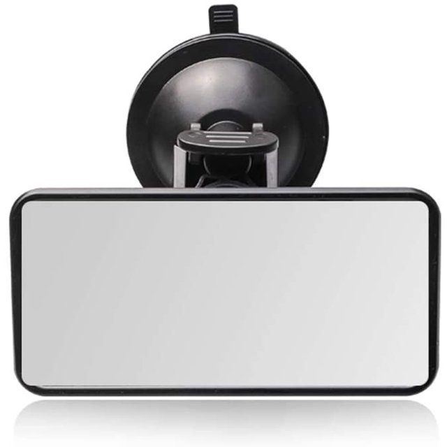 Sepeda BaSepeda Car Rearview Mirror, Wide View Suction Cup Mirror, Rear View Facing Back Seat Mirror, Adjustable Forward BaSepeda Mirror for Chid, Square