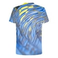thumbnail image 4 of ZQUUVOU Men's T-Shirt Casual Print Sportst Short Sleeve Crew Neck Blouses (Blue,2XL), 4 of 5