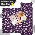 thumbnail image 4 of Unicorn and Rainbow Purple Pattern Teens Toddler Nap Mat with Pillow, Sleeping Mat Bag for Preschool Daycare 50"x20", 4 of 6