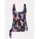 thumbnail image 4 of Tankini Talla Extra Cintura Alta Estampado Floral Lazo Lateral Rosegal  Leggings de talla grande, 4 of 5
