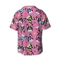 thumbnail image 2 of Vsdgher Colorful Cute French Bulldog Print Men's Wrinkle Free Untucked Cuban Shirt Business Casual Button Down Shirts Short Sleeve Shirt, 2 of 7