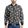 thumbnail image 3 of Chaqueta con cremallera y estampado 3D de animales de dibujos animados para hombre, chaqueta informal de calle con cremallera, sudadera estilo aviador para primavera y otoño, 3 of 5
