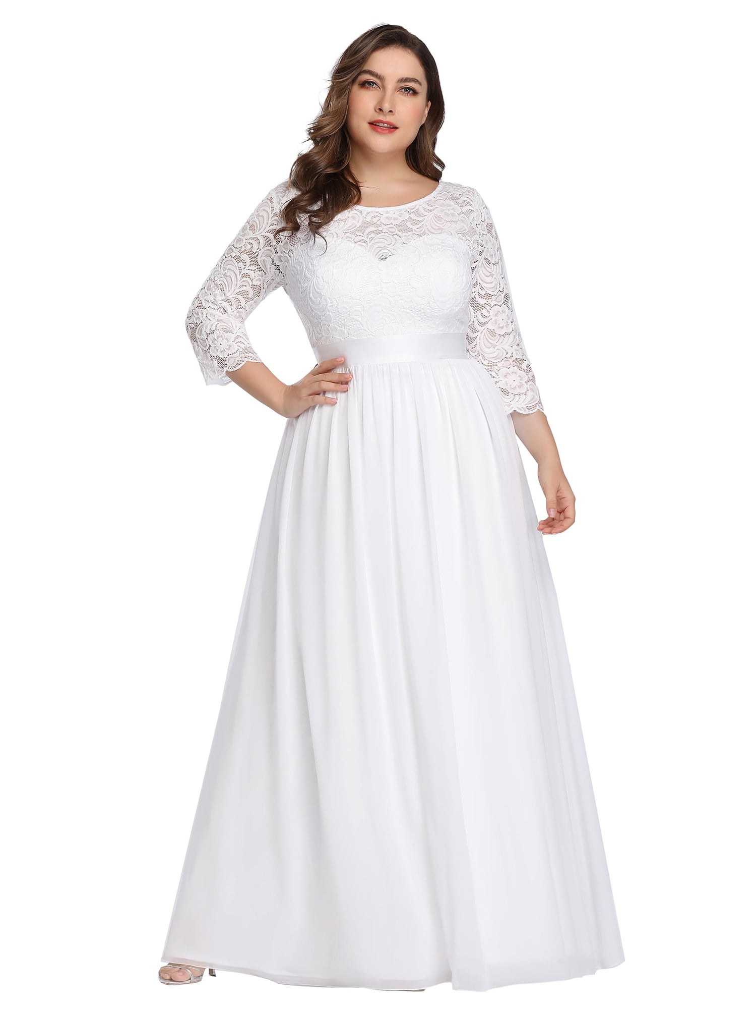 walmart plus size white dresses