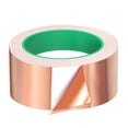 thumbnail image 2 of 2 Roll Copper Foil Tape 50mmx20m + 70mmx20m, Conductive Copper Foil Tape Conductive Soldering Tape for Electrical Repairing, DIY Crafts, Garden, Guitar Interference Shield, Duct Wrapped, 2 of 9