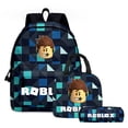 thumbnail image 1 of Mochila escolar ROBLOX de mundos virtuales en 3D para niños, conjunto de lápices, Bolsa Escolar de dibujos animados de Anime, primaria y media, 1 of 4