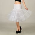 thumbnail image 7 of Daznico Women's 50s Petticoat Vintage White Tulle Petticoat Puffy Tutu Skirts Crinoline Ballet Underskirts Half, 7 of 7