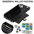 thumbnail image 4 of For Samsung Galaxy S21 Ultra 5G RFID Blocking Protective Purse Wallet Case Magnetic Organ Style Flip Cover Multi-Card Slots Pocket With Detachable Shoulder Strap And Wrist Strap,White, 4 of 10