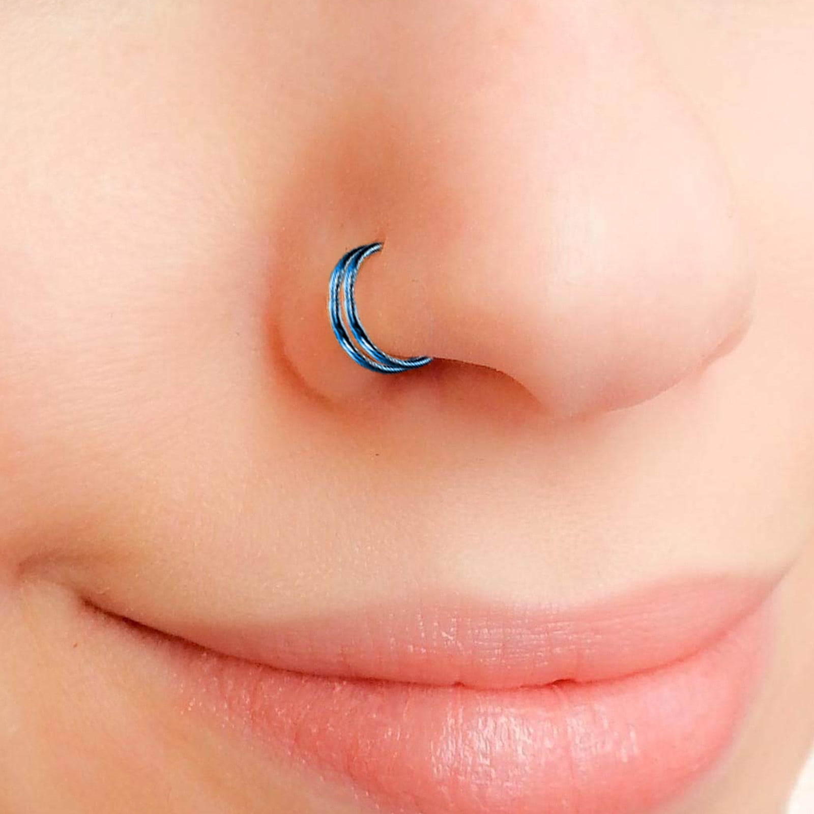 Buy MODRSA Nose Rings 16gauge L Shape Nose Studs Nose Screw Surgical  Stainless Steel Thick C Shape Nose Ring Hoop High Nostril Nose Piercing  Jewelry for Women Men at Amazon.in