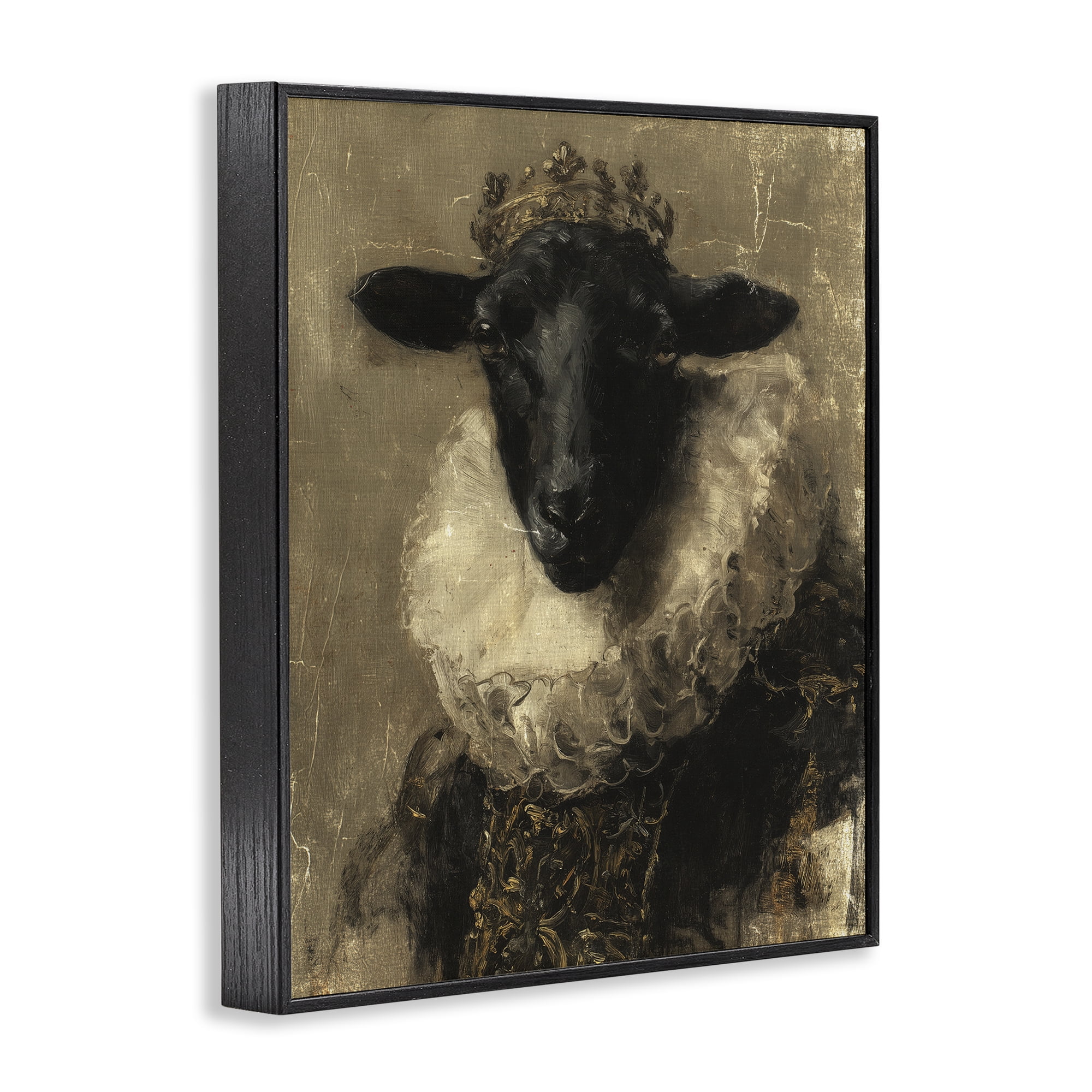 Stupell Industries Noble Ram Portrait Black Framed Giclee Art, design by Svetlana Aleynikova