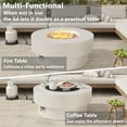 thumbnail image 5 of Wakeyard 32.5 inch Round Propane Fire Pit Table, 50000 BTU, Includes Lava Rock,White, 5 of 9